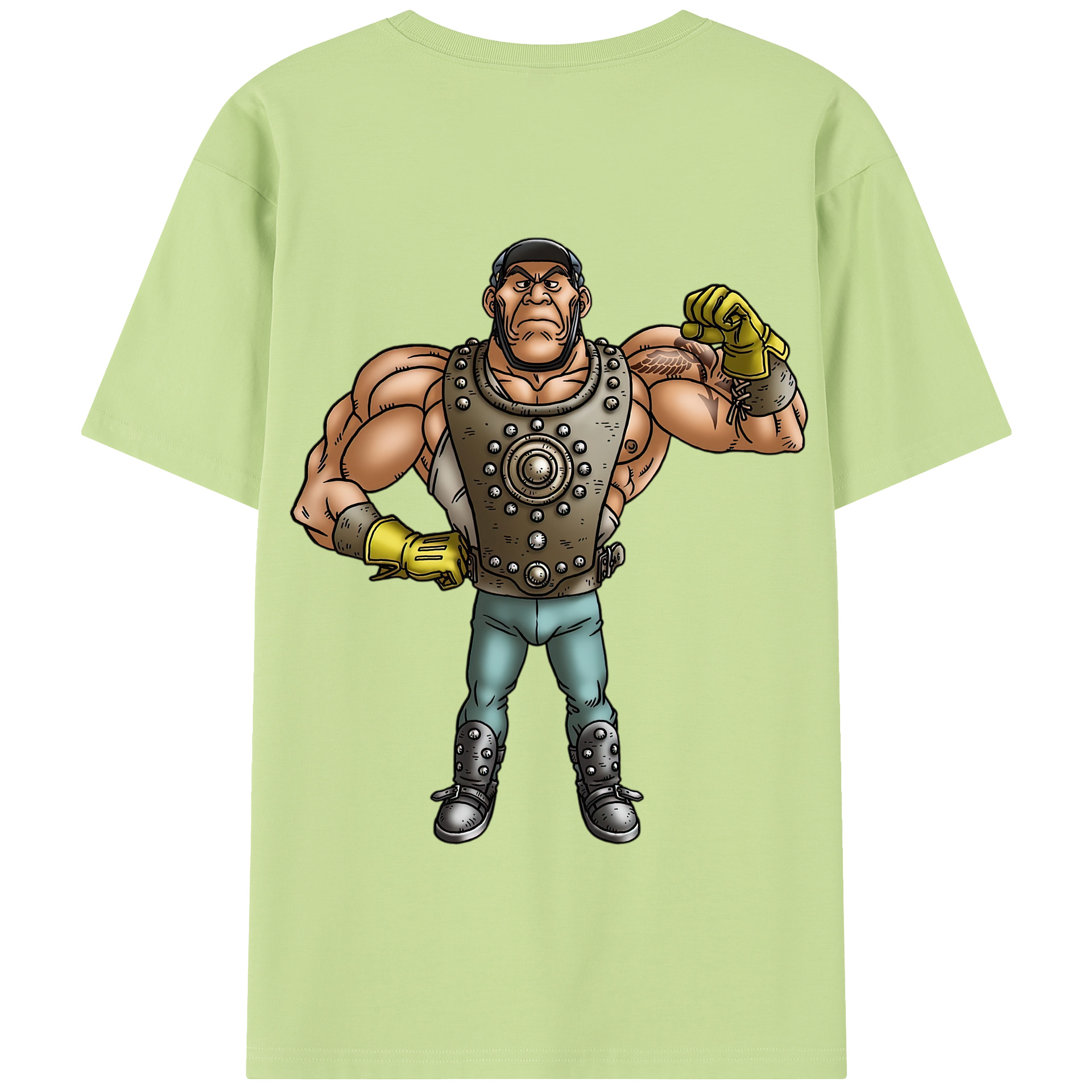 （画像用） ドラゴンクエスト Doragon Kuesuto Dragon Quest 綿100％半袖Tシャツ（背面プリント）